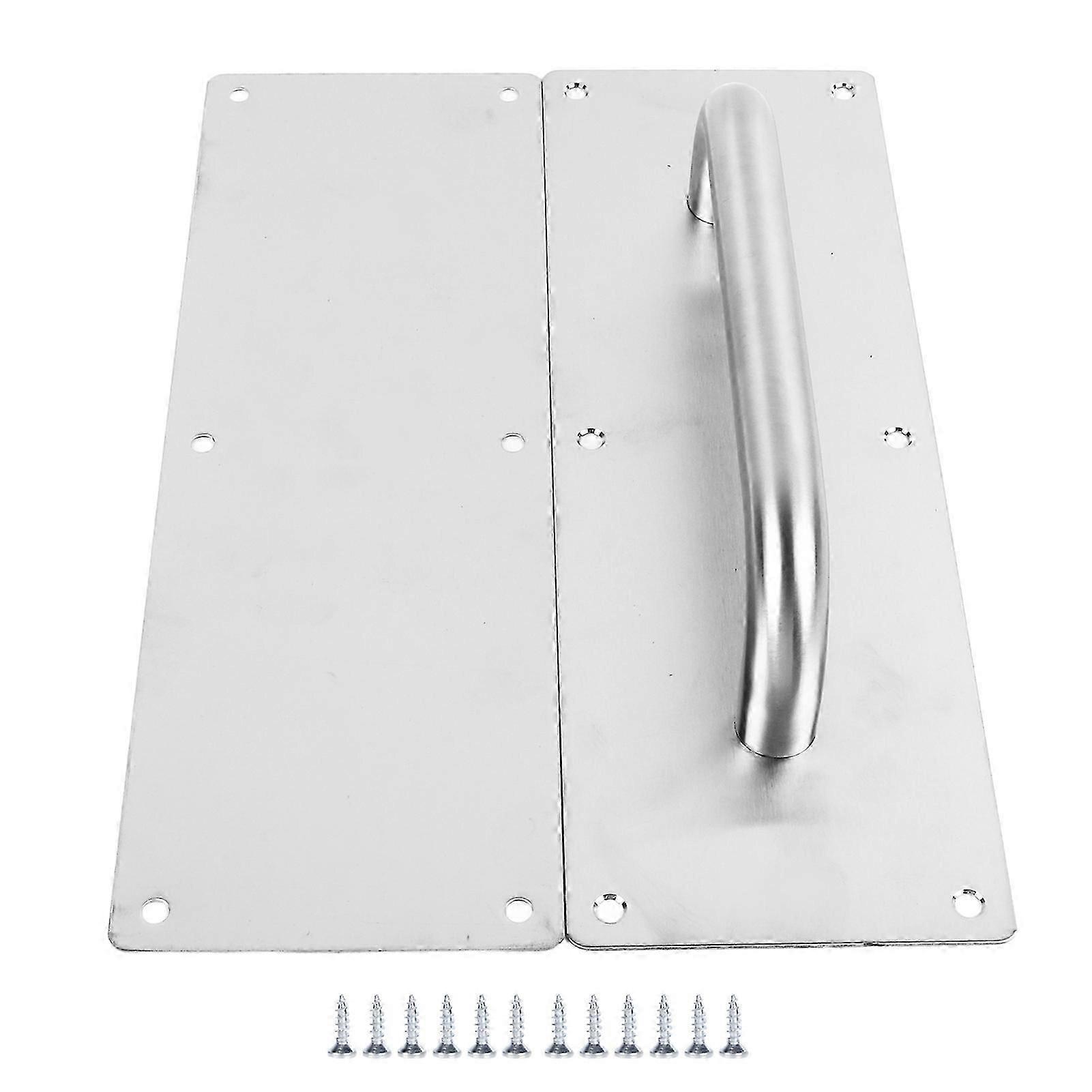 Stainess الصلب مقبض الباب سحب دفع لوحة مقبض الباب التجاري مع مسامير لمستودع المكتب المنزلي