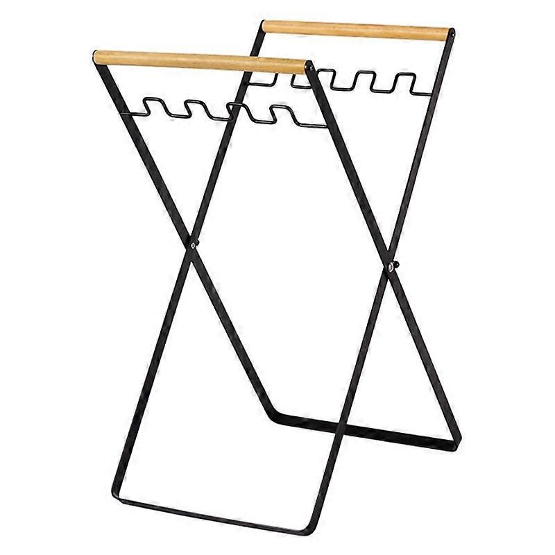 Type B Foldable Garbage Bag Holder Outdoor Portable Folding Garbage Rack for Camping Picnic
