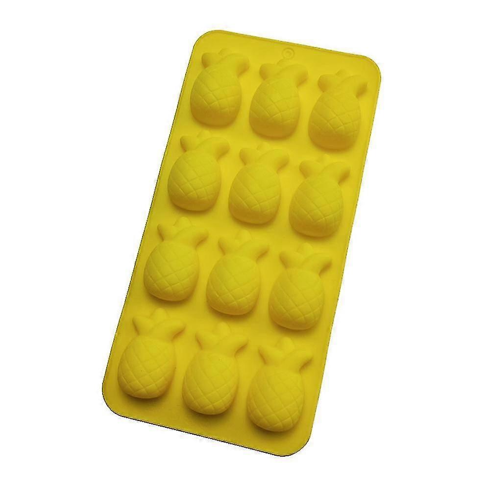 Pineapples Ice Cube Tray And Baking Mold, Yellow