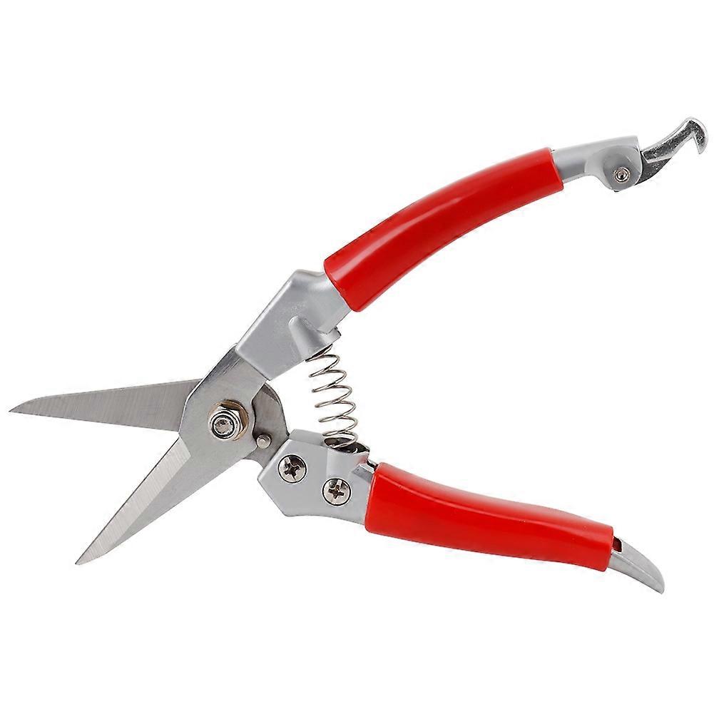 Plant Pruning Scissors Red Handle Straight Pruning Shears Hand Pruner (Painting Process)