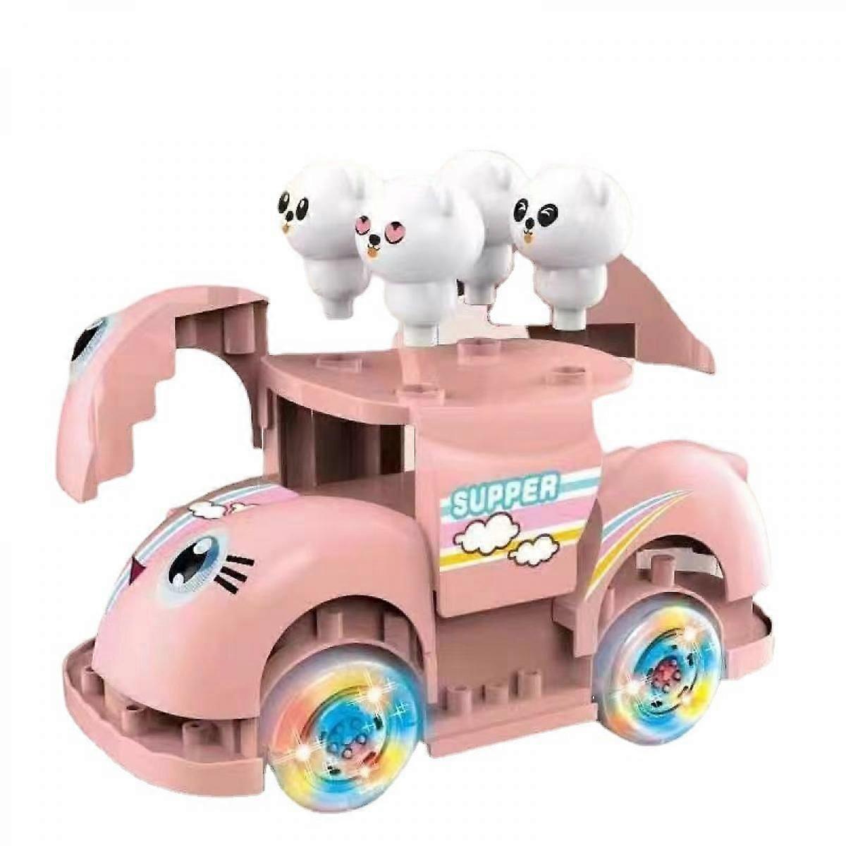 Build your own toy car with construction set - Toy car comes with engine sounds and lights with toy tools for kids