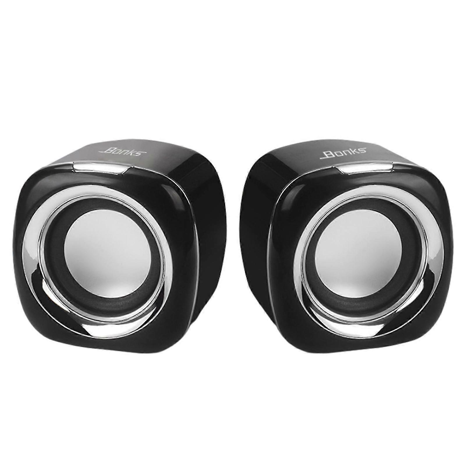 1 Pair Computer Speaker USB Powered Stereo Sound Deep Bass Portable Mini Wired Laptop Desktop PC Sound Box Subwoofer