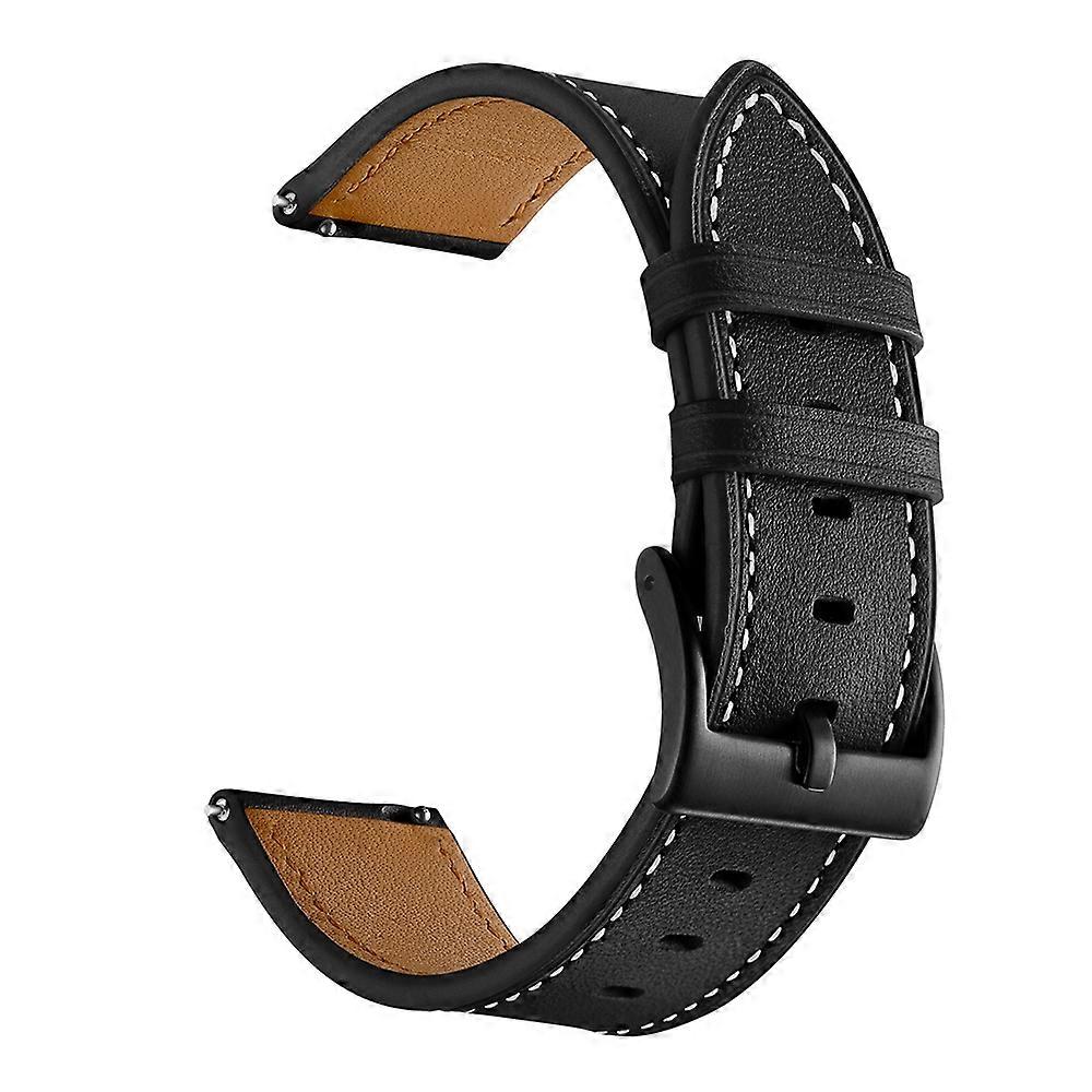 For Amazfit GTR 3 / GTR 3 Pro First Layer Leather Sewing Thread Watch Band