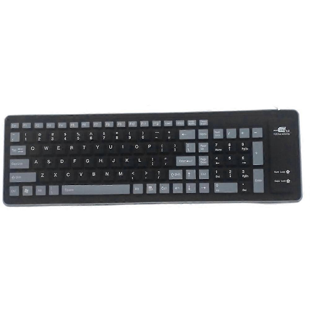 103 Keys Foldable Dustproof Soft Silicone Gaming Keyboard for Laptop/Computer