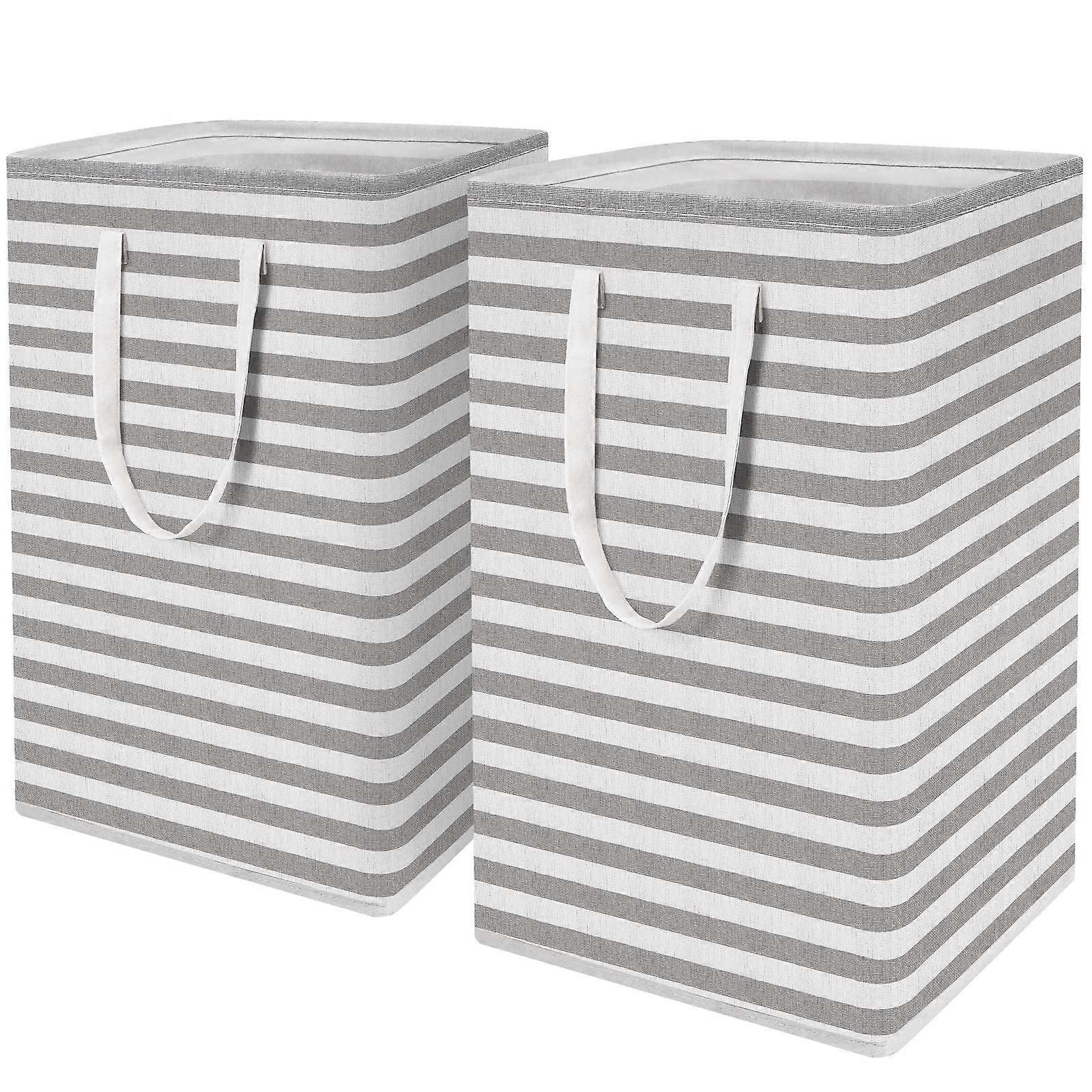 2-pack of large foldable laundry baskets, 75L capacity