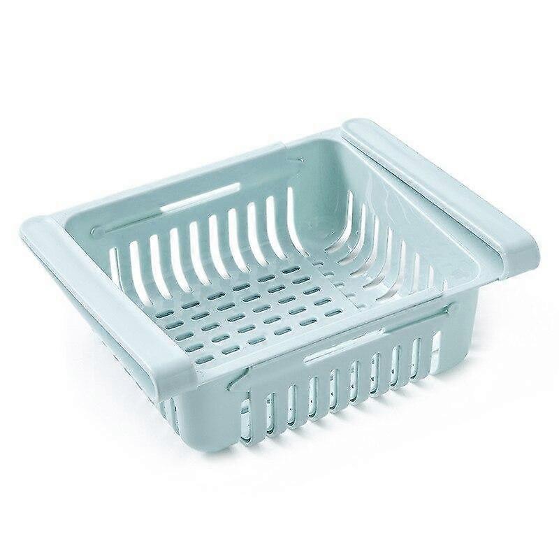 Adjustable Kitchen Fridge Storage Rack Home Organizer Food Container Refrigerator Drawer Storage Boxes Rack Retractable Shelf