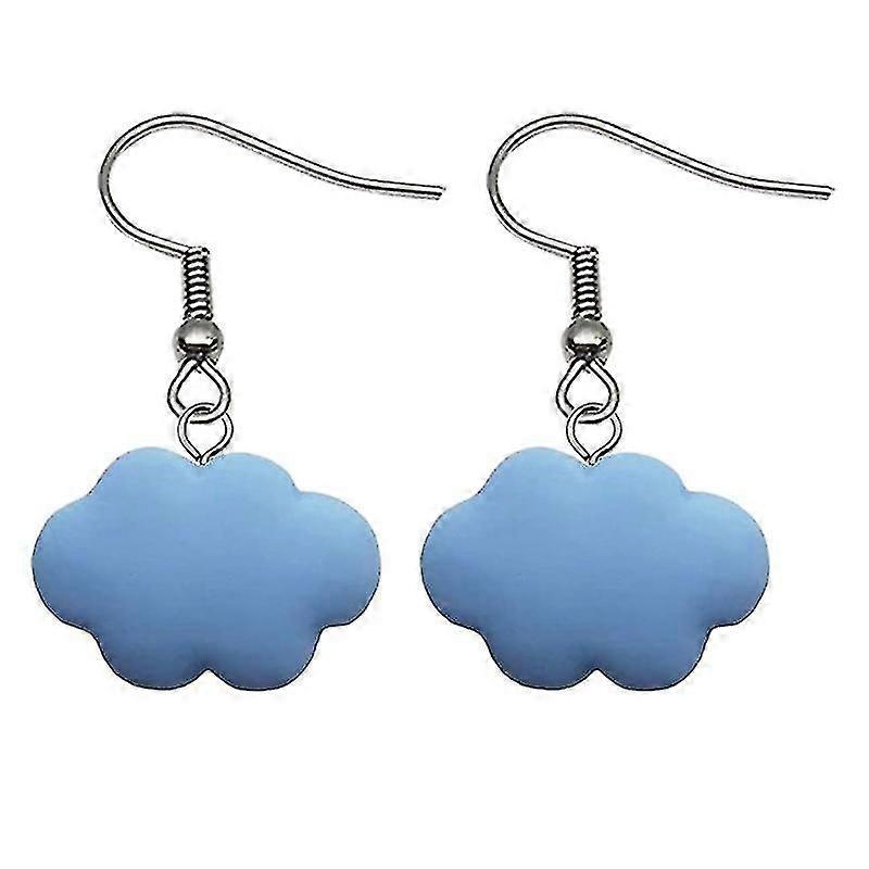 2pcs Cute Handmade Clouds Dangle Drop Earrings Funny Cartoon Sweet Earrings