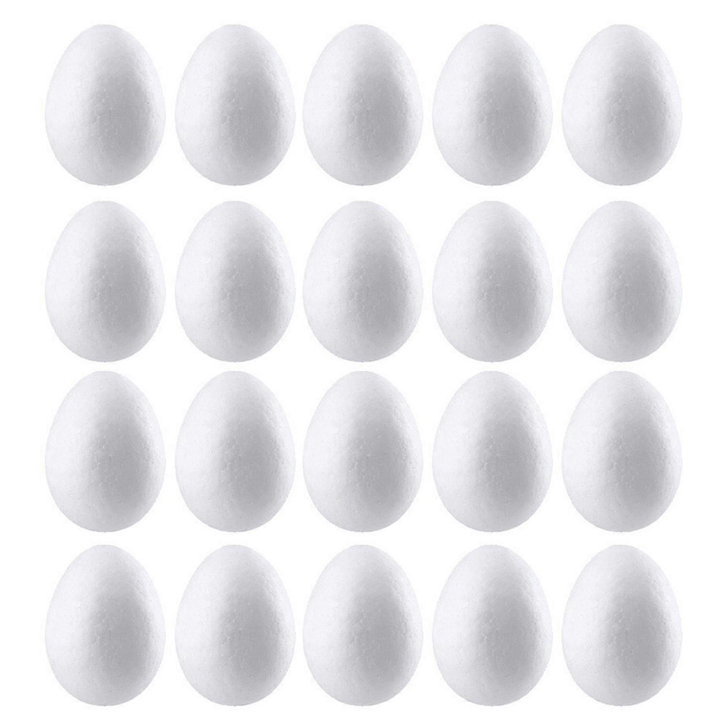 20Pcs/Bag Convenient Foam Egg Easy Use Polystyrene Styrofoam DIY Easter Simulation Egg for Festival