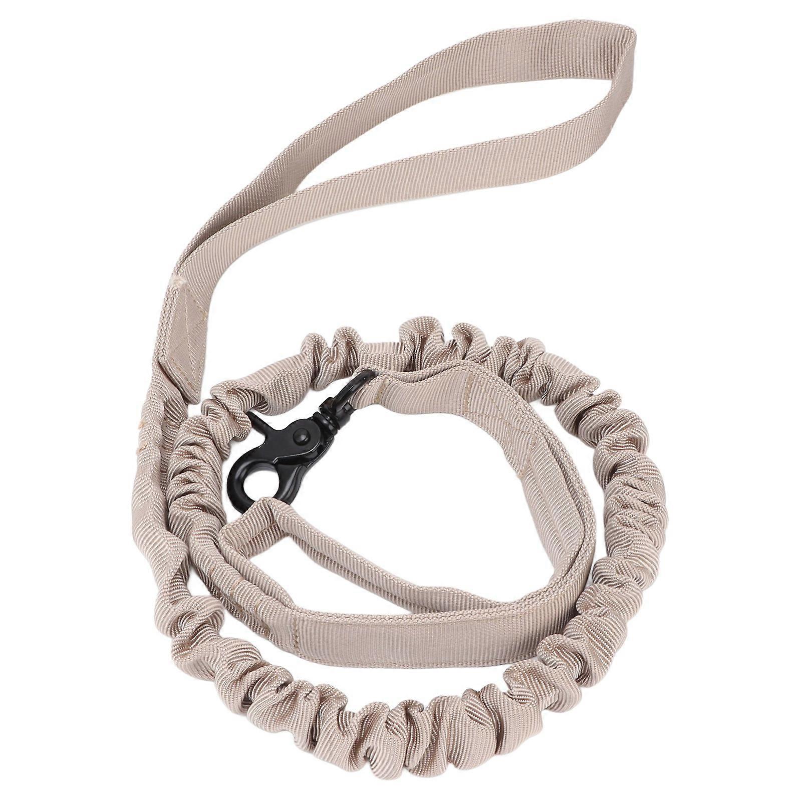 Dog Leash Wear-Resistant Elasticity For Easy Control Military-Style Khaki Pet Leash