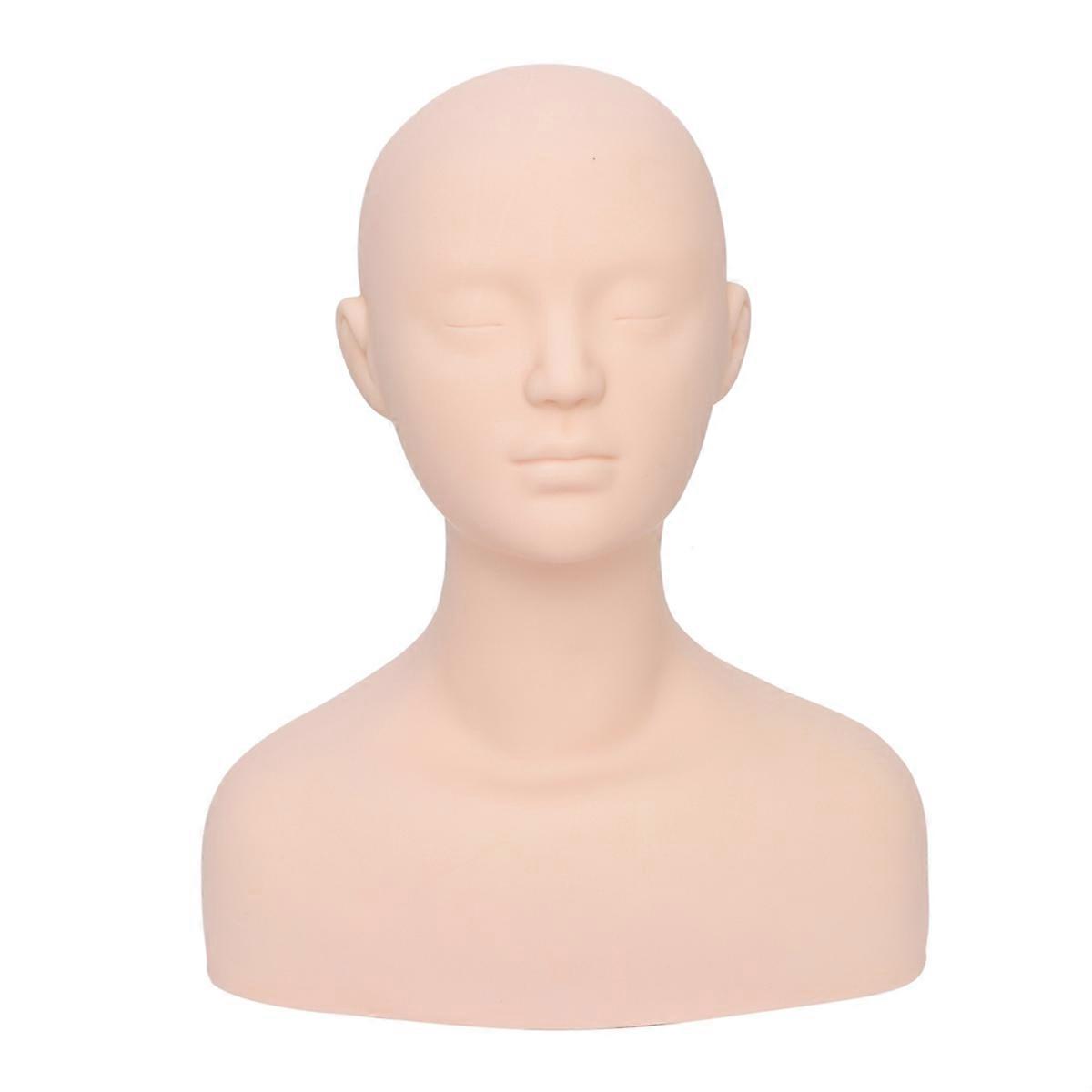Big Half Body Soft Silicone Cosmetology Mannequin Heads for Makeup Grafting Eyebrow Design Massage Practice Face Model