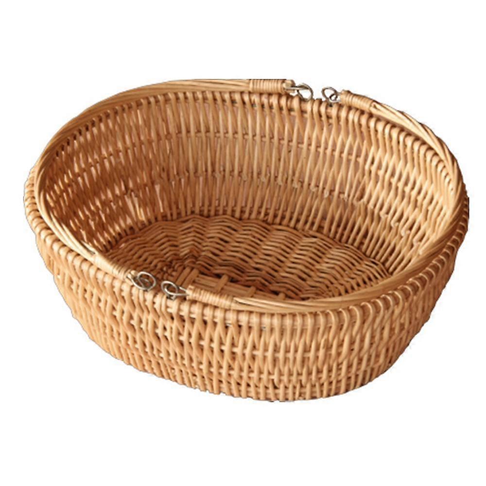 Oval Market Wicker Shopping Basket