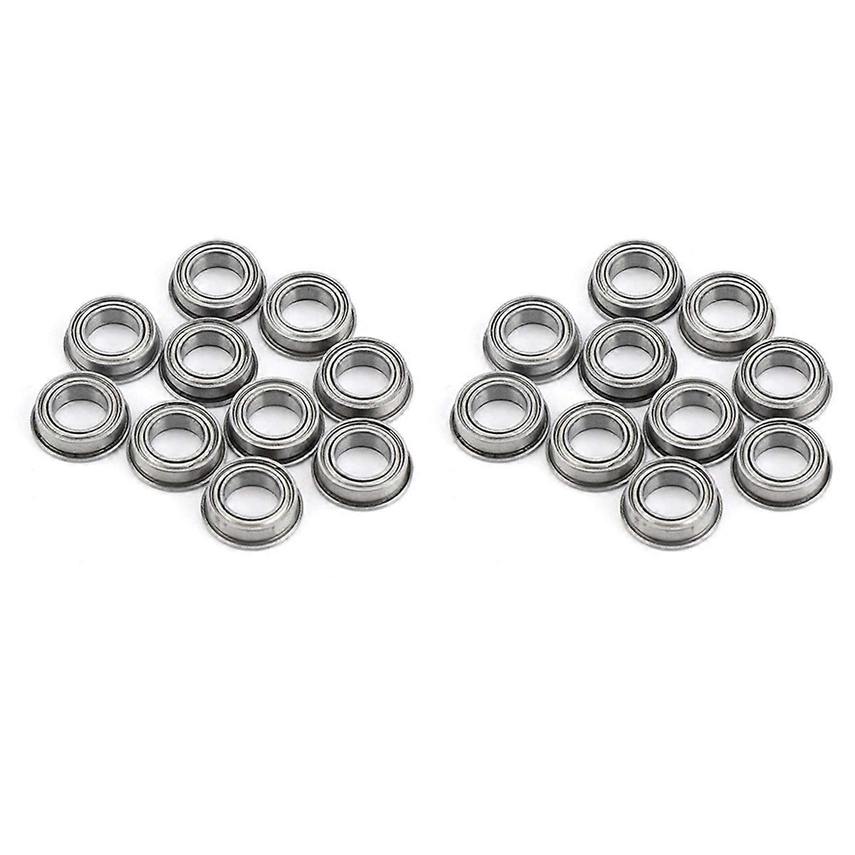 20Pcs Flanged ID 6mm OD 10mm MF106ZZ Mini Size Stainless Steel U Type Groove Pulley Low Noise Preci