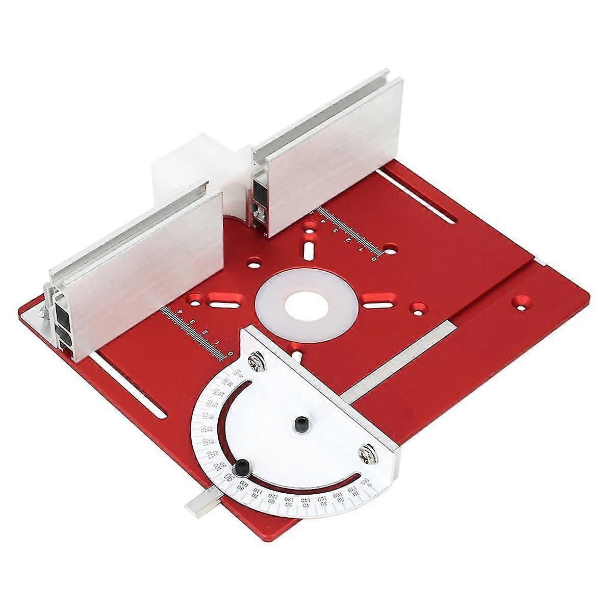 Table de toupie en aluminium Plaque d’insertion Scie à table de travail du bois Fraisage Flip Plate Tondeuse multifonctionnelle
