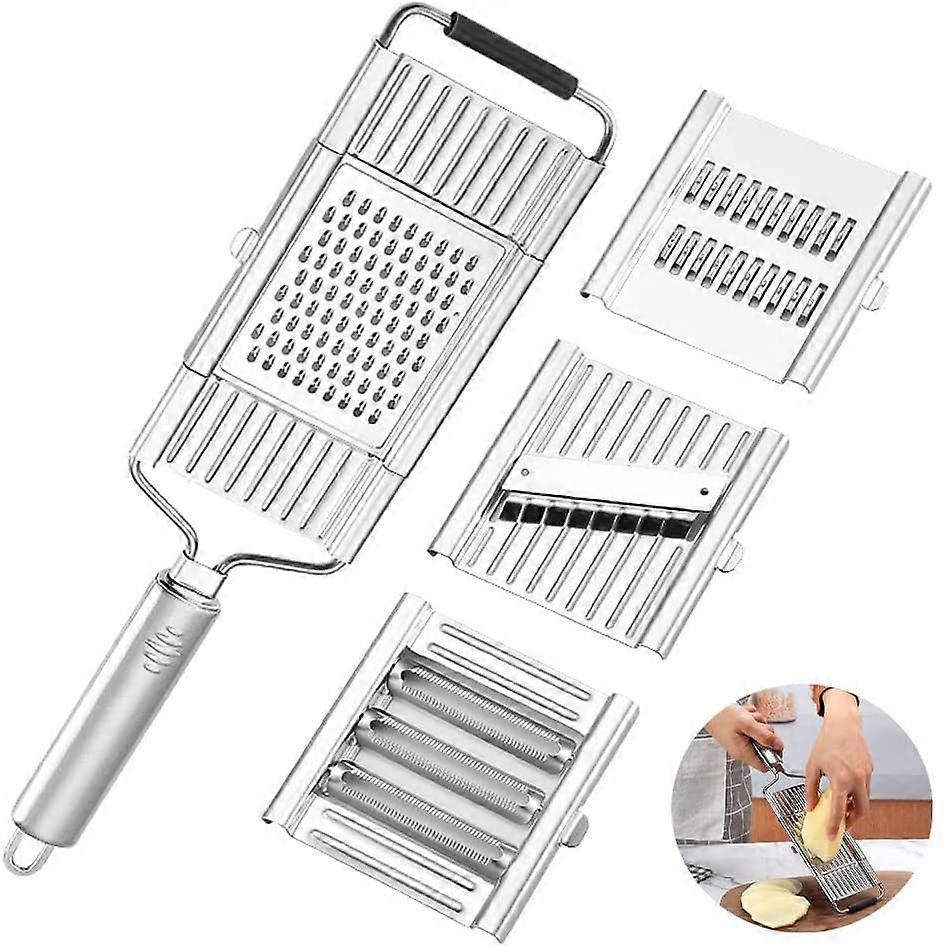 4 in 1 Multi-Purpose Vegetable Slicer Stainless Steel Shredder Cutter Grater Slicer Kitchen Tools