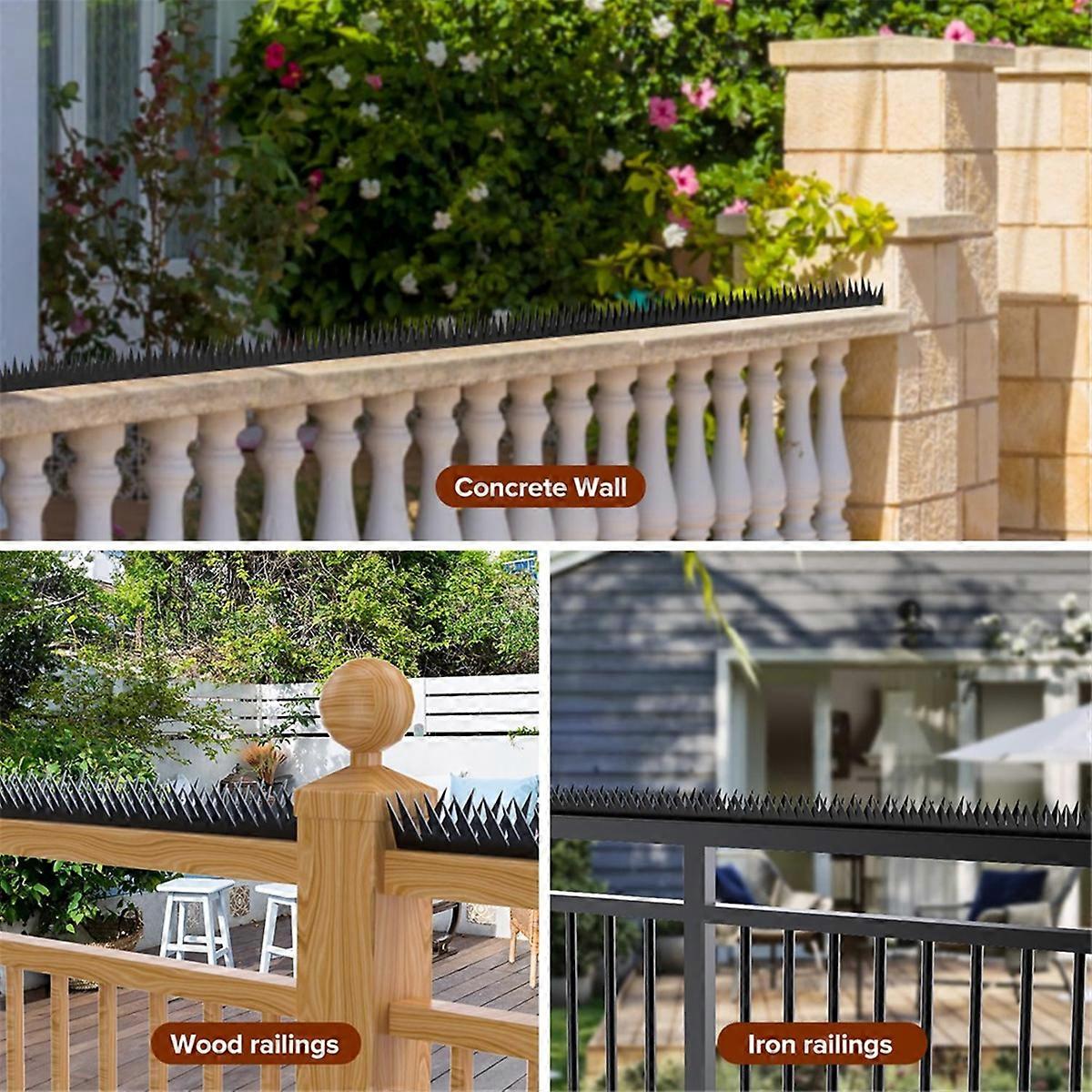 Hroty plotu proti šplhání kovové pro venkovní stěny, zahradní ploty, odstrašující plot