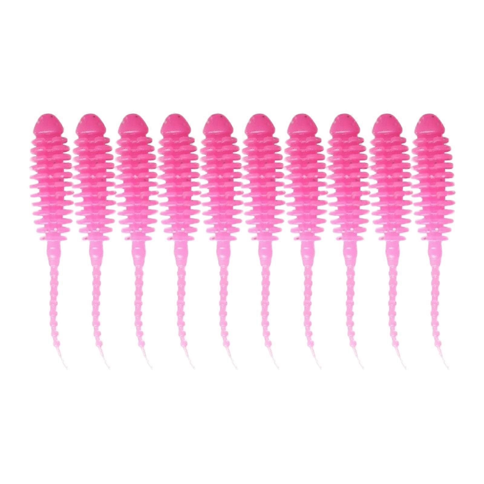 10 stücke Soft Baits Simulation Köder Künstliche Köder Angelköder Winzige Wurmköder 35mm 0,25g Silikon Angelköder rosa rot