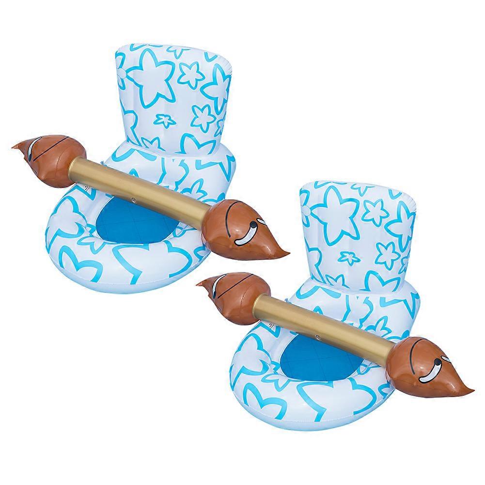 Pool Floats Inflatable Pair of Bumper Floating Bed Inflatable Toilet Floating Row Adult Water Floating Chair Swimming Pool Toy