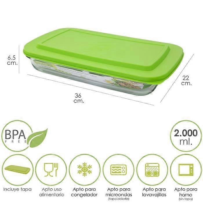 Crystal Fountain - ORYX - Rectangular - 2 Litres - 36x22x6.5 cm - With Lid