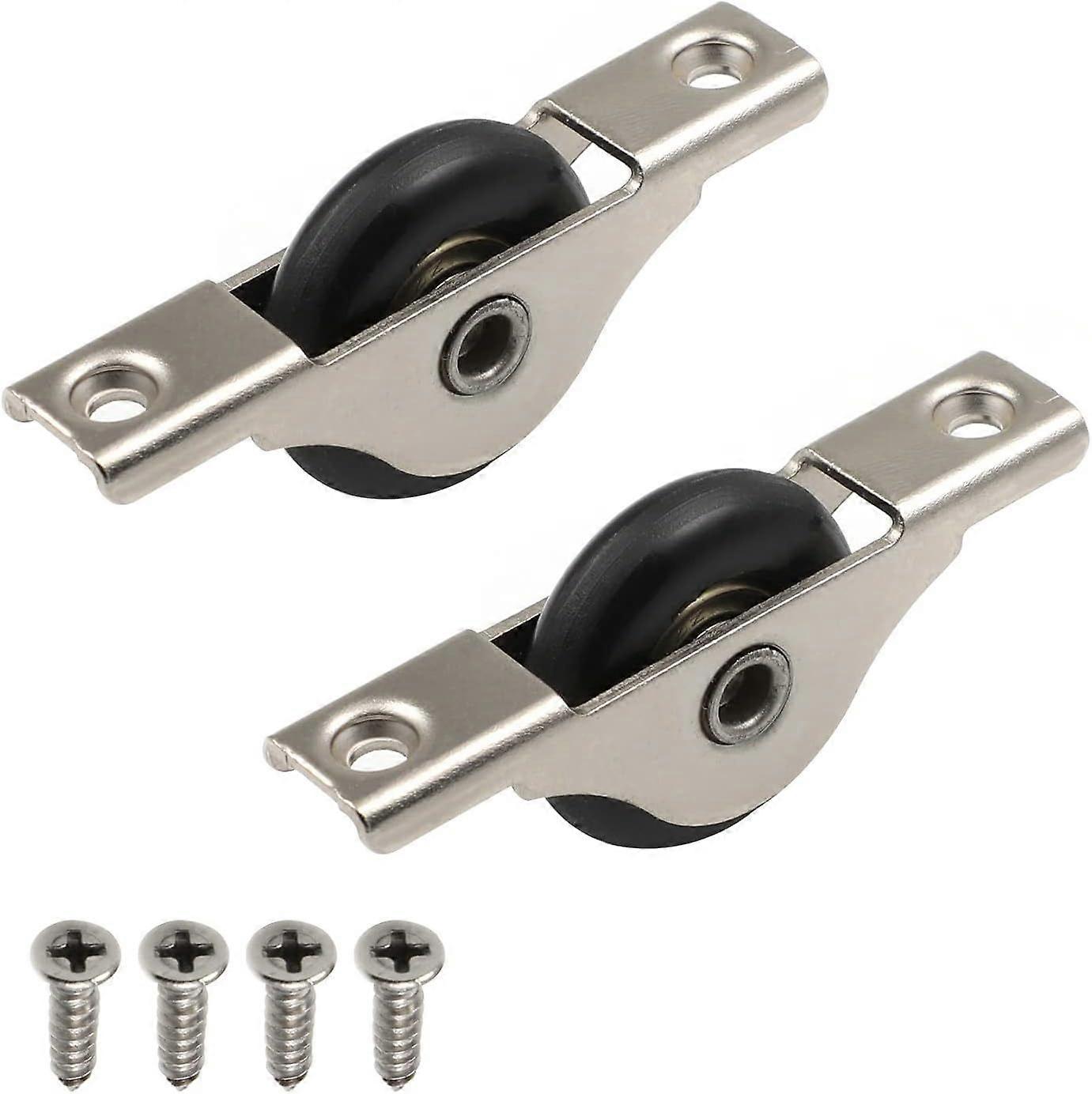 2 Pack 29mm/1.14 inch Diameter Screen Door Roller Nylon Black Sliding Wheel