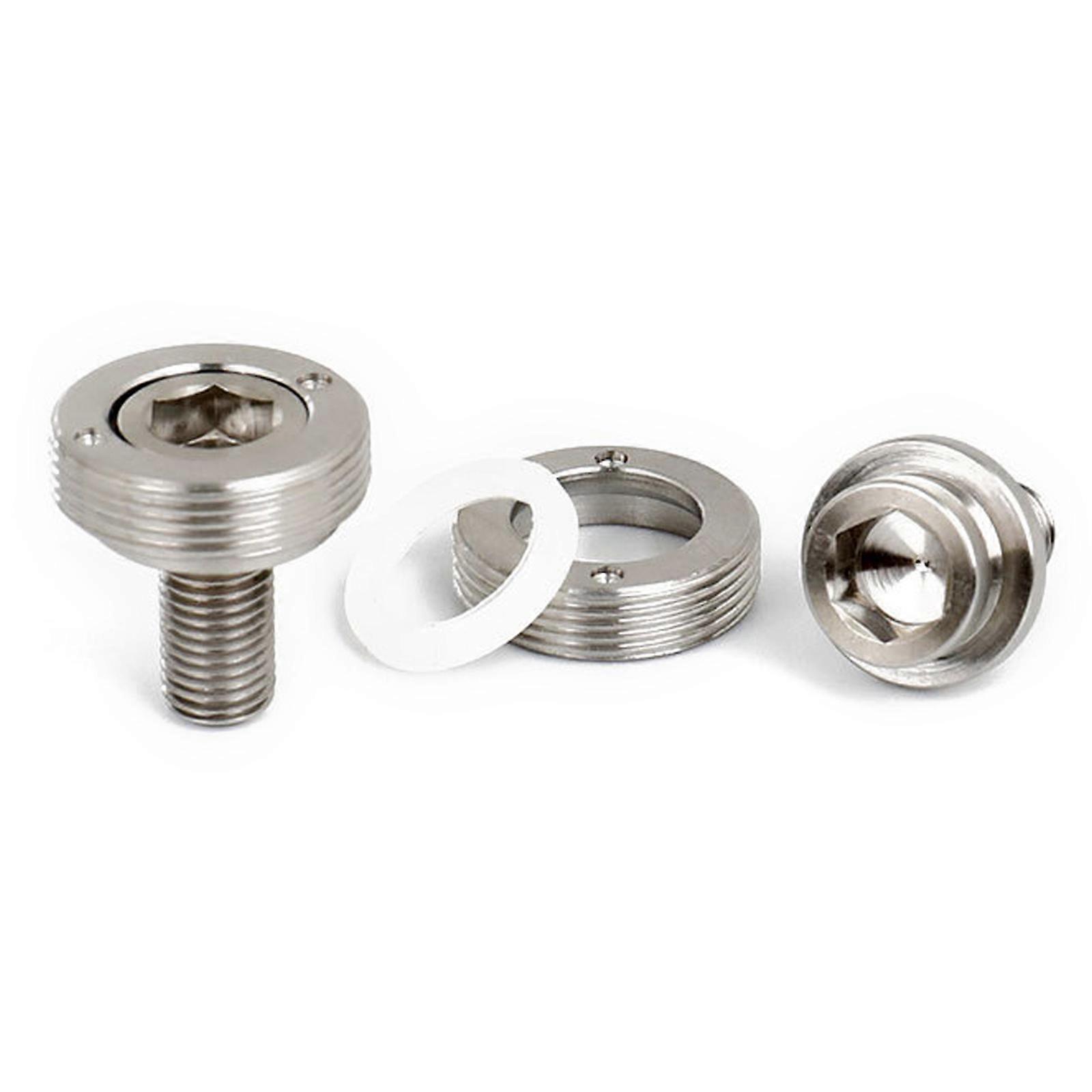 2Pcs M8x15mm σπείρωμα εσωτερικό εξάγωνο κοχλιοτομημένες βίδες κάτω ράφι ποδηλάτων άξονες μπουλονιών ποδηλάτων 8mm βίδες στροφάλου στερέωσης βίδες τιτανίου χρώμα τιτανίου