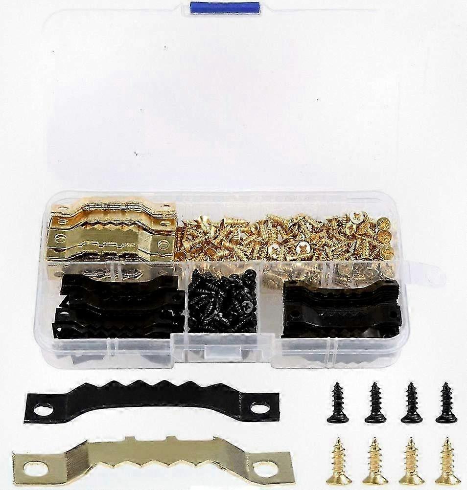 100 Durable Double Hole Sawtooth Hangers for Photo Frames - Includes Mounting Screws.