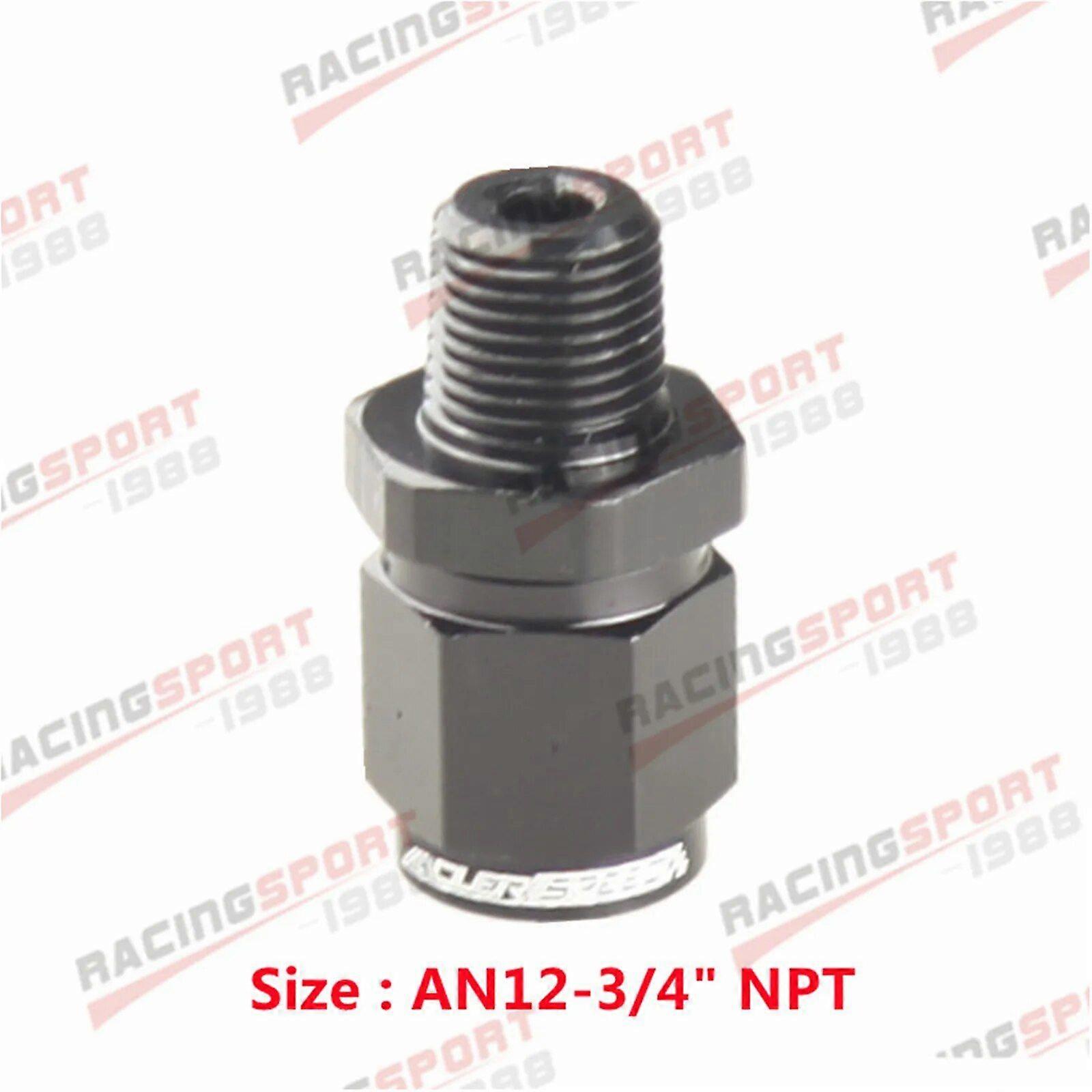 Rak AN3 AN4 AN6 AN8 AN10 AN12 Hona Till NPT Hane Adapter Montering Svart