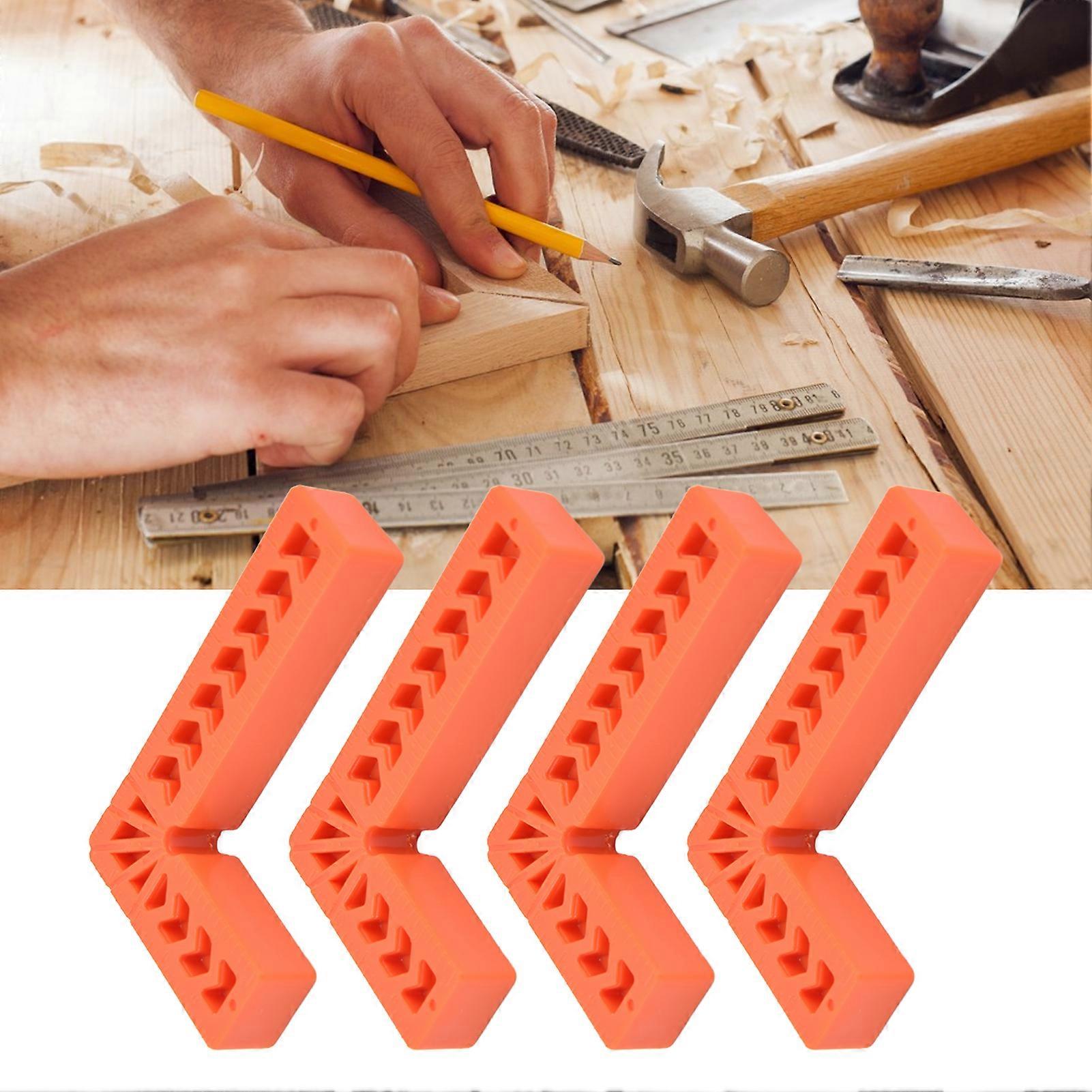 4Pcs L Type Plastic Squares Multi Purpose Strong Practicability Easy to Use Plastic Right Angle Positioner for Drawers4 Inches 100mm 