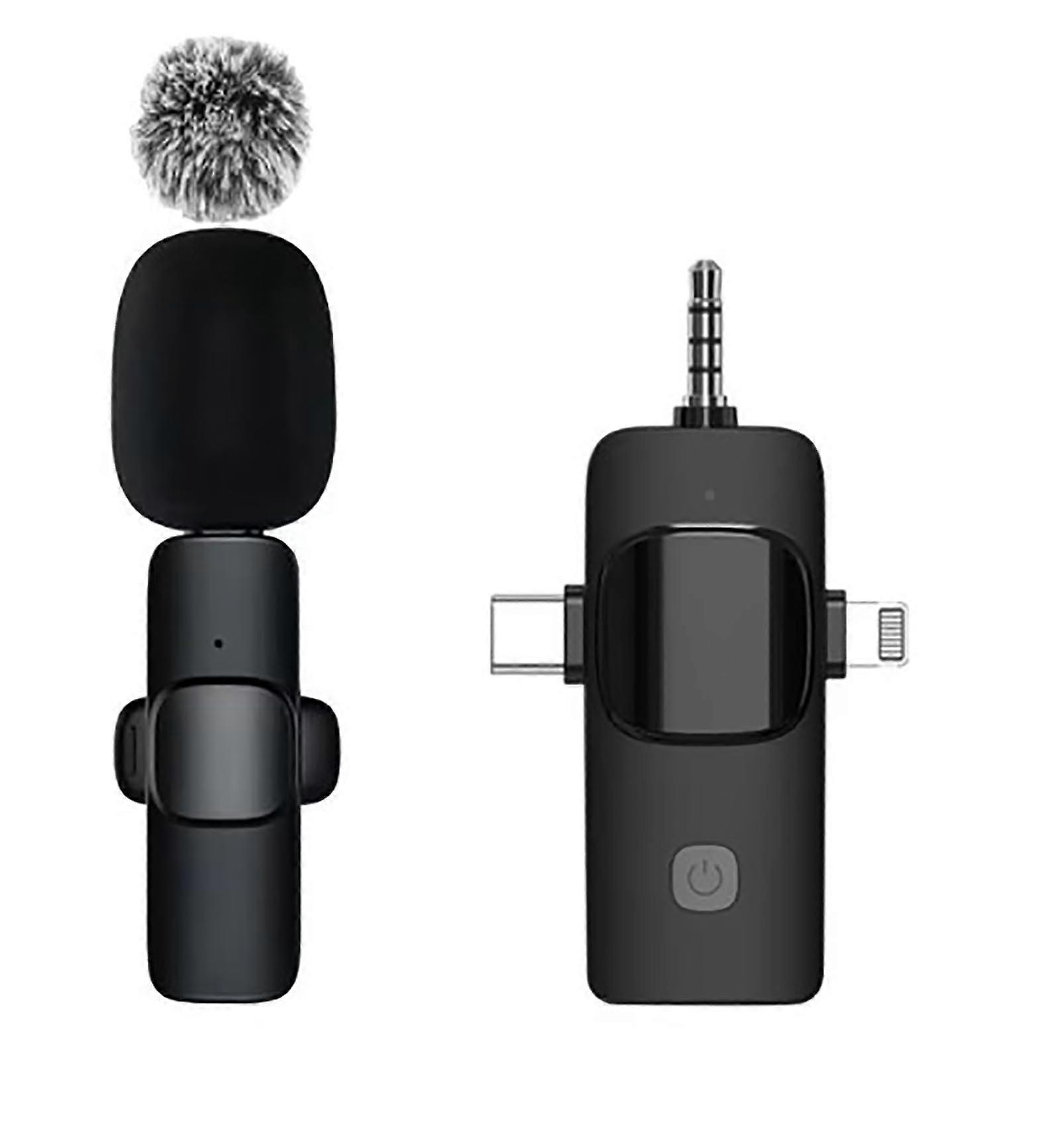 Wireless lavalier Microphone, Plug and Play with Automatic Noise Cancellation for Video Recording