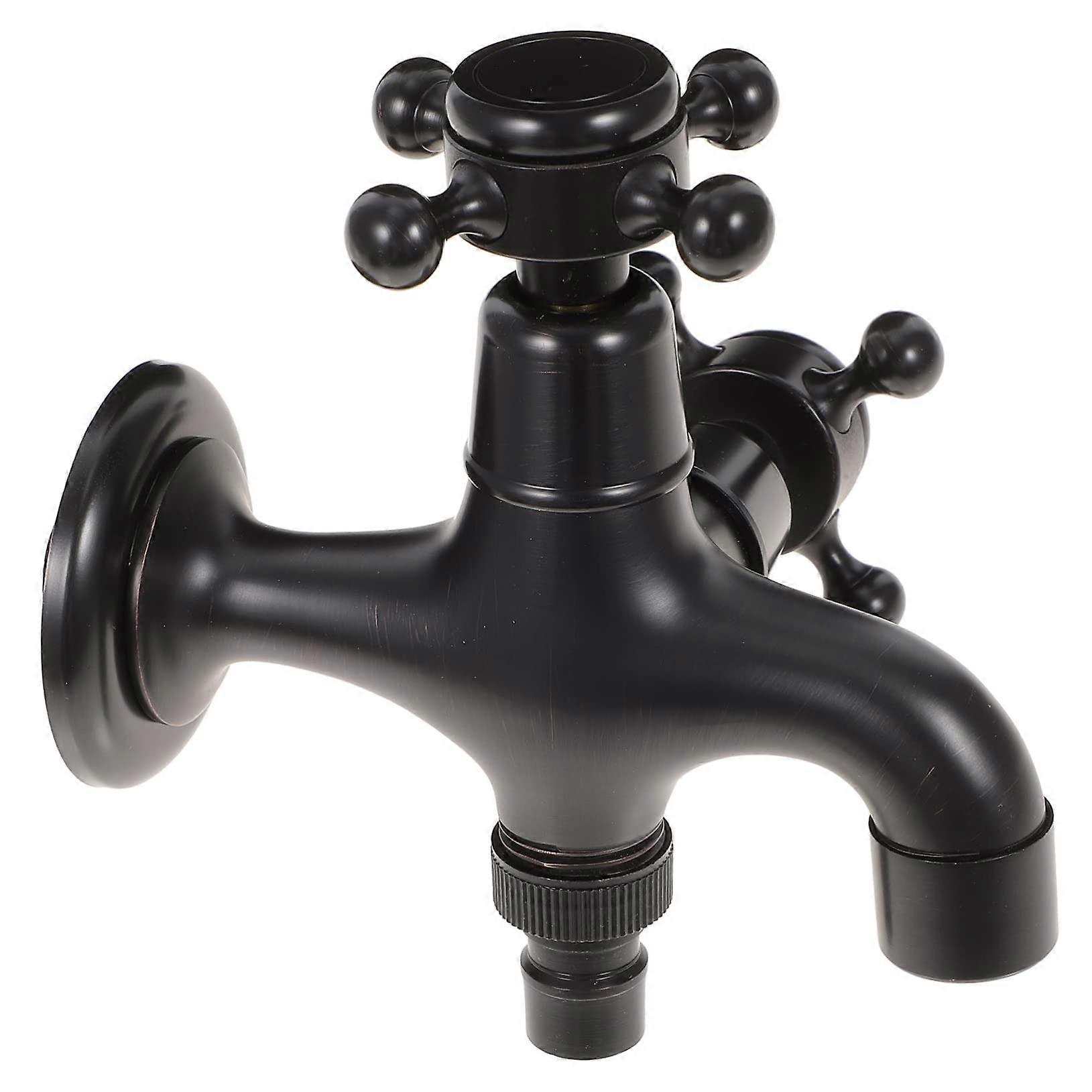 Water Faucet Vintage Style Single Independent Handle for Washing Machine Pool Garden Use