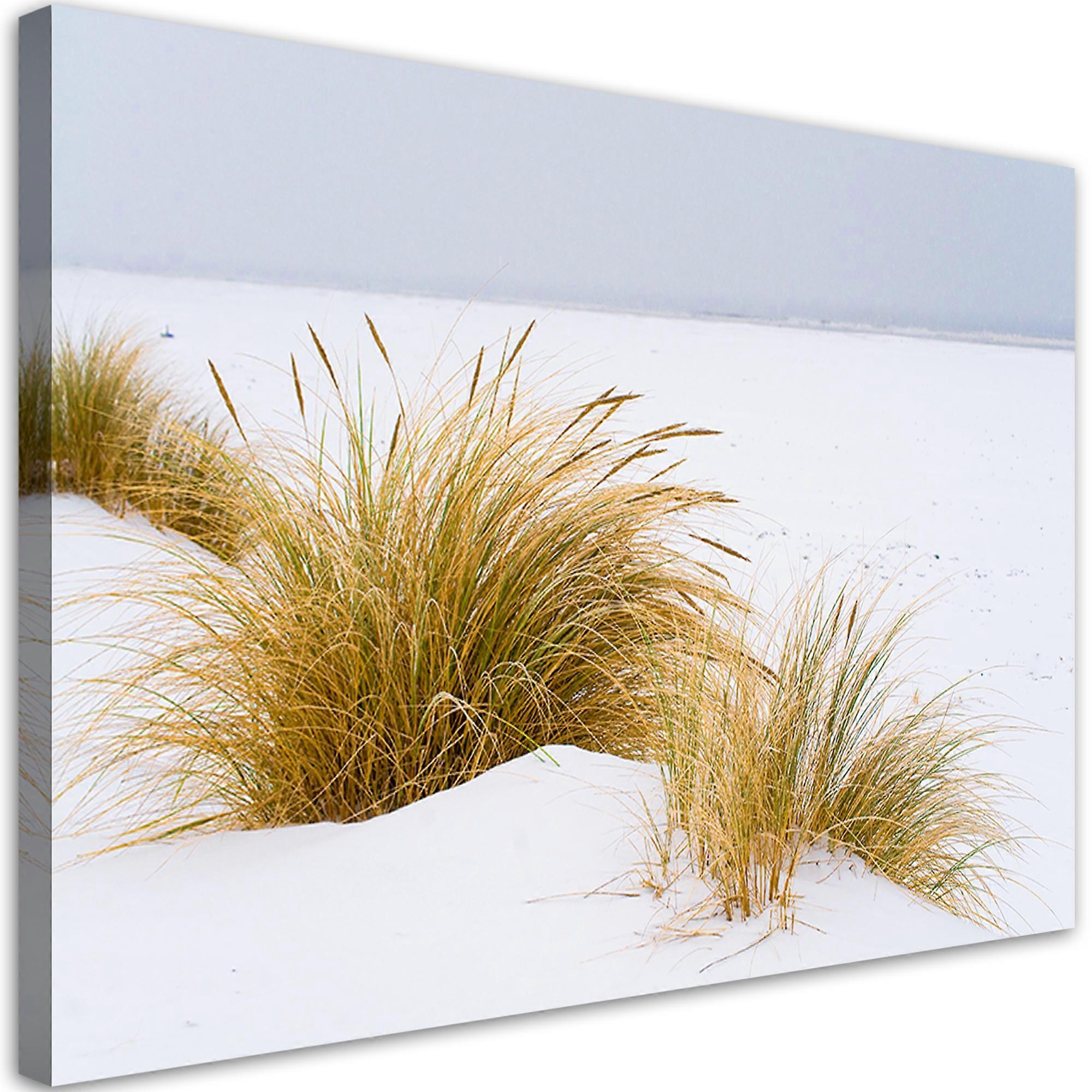 Impression sur toile, Dunes sur sable doré - 90x60