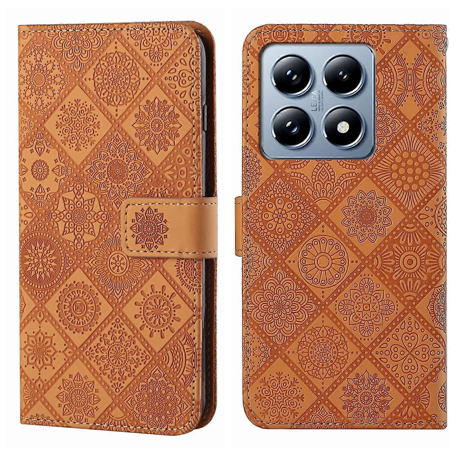 Ethnic Style Embossed Pattern Leather Phone Case