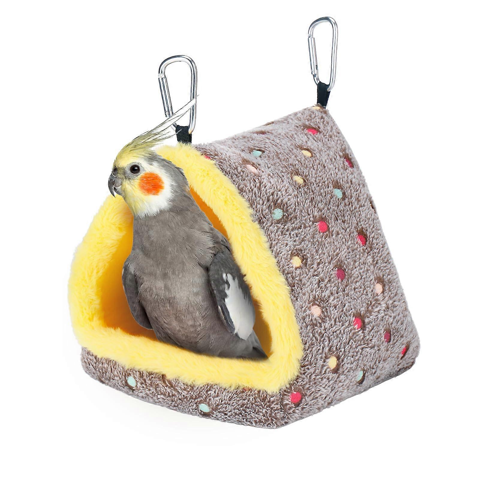 Medium Warm Bird Nest House for Parakeets and Conures, Cozy Cage Bed with Hanging Hammock and Soft Mat