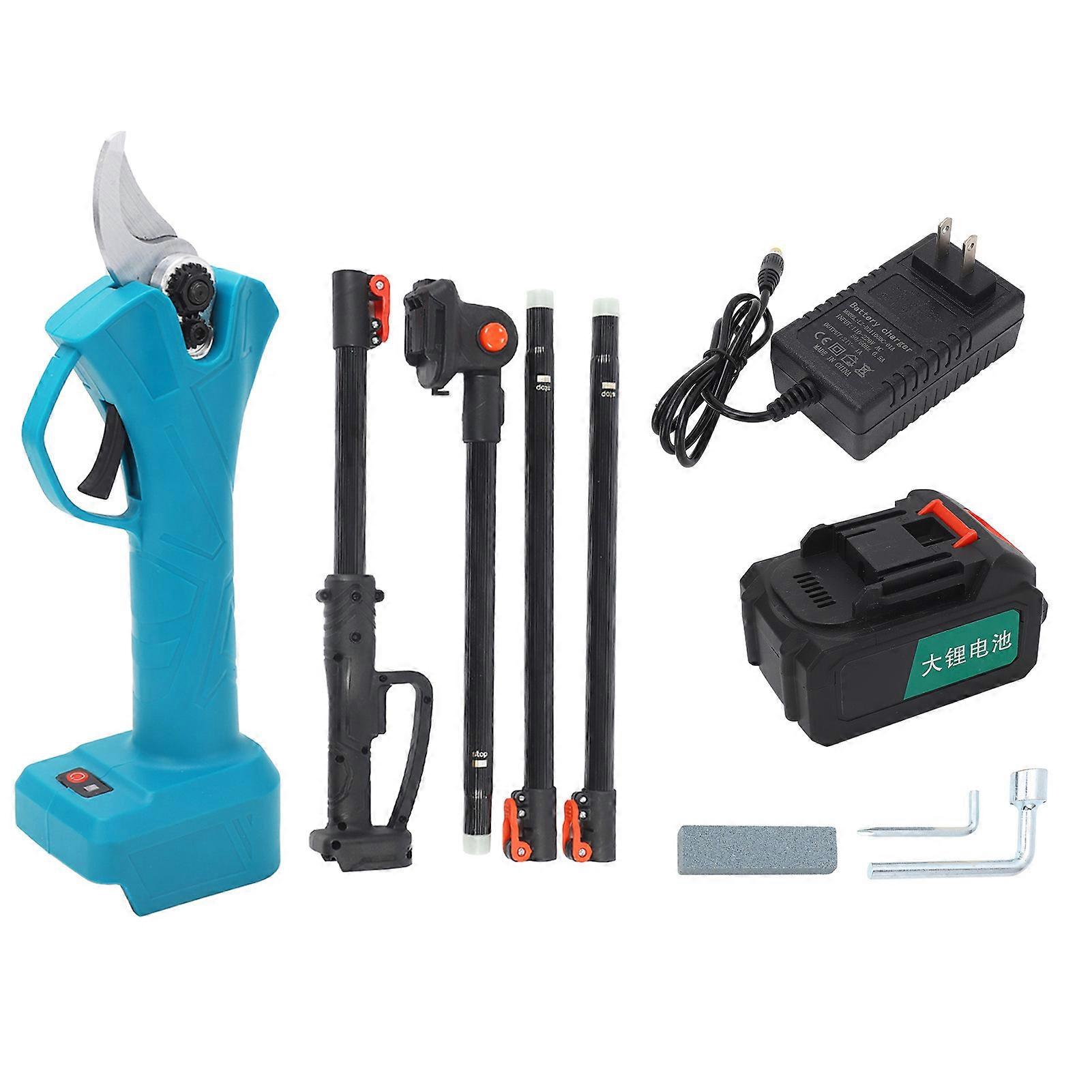 Electric Pruning Shears SK5 Blade Rechargeable Cordless Tree Branches Cutter with 6.56in Extension Pole