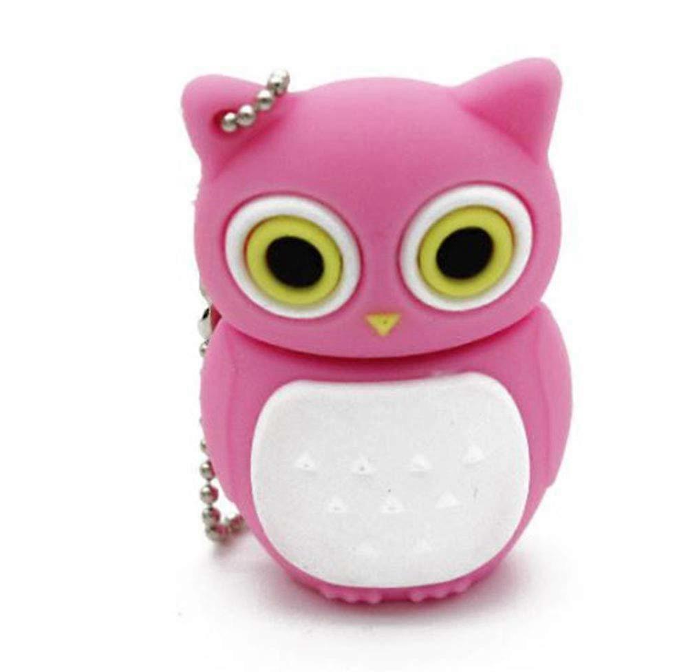 2.0 الوردي البومة الطائر 64 جيجابايت USB القرص الصلب الخارجي فلاش الإبهام محرك الأقراص جهاز تخزين لطيف الجدة ذاكرة عصا يو قرص الكرتون