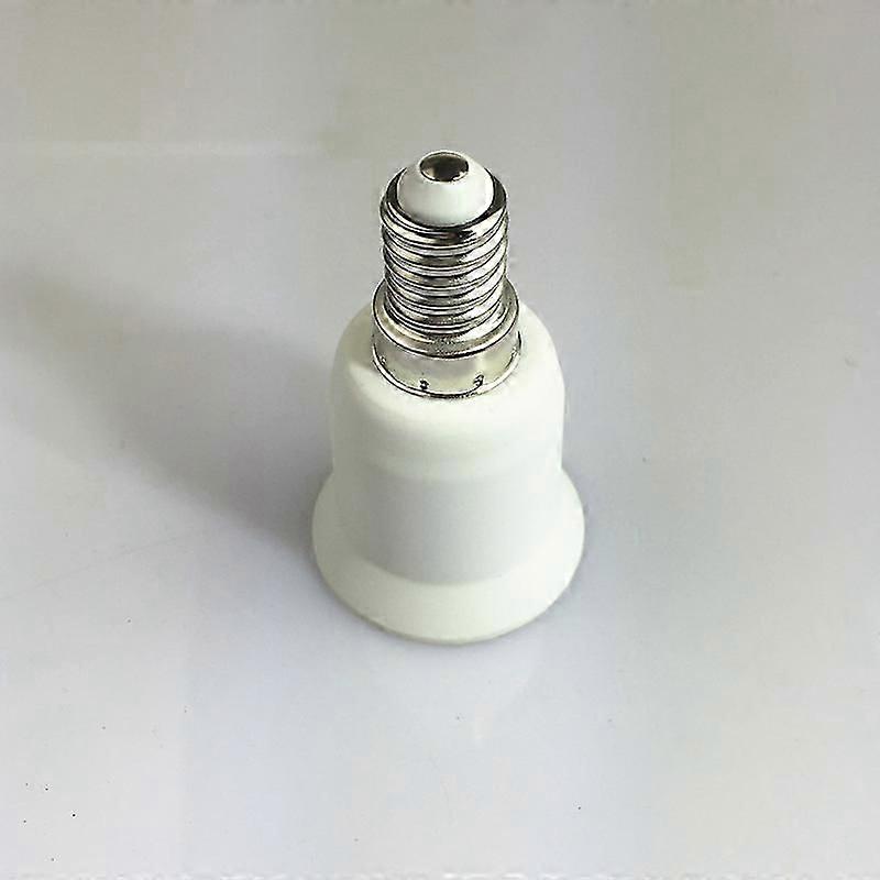 E14 socket adapter for E27 base bulb, white