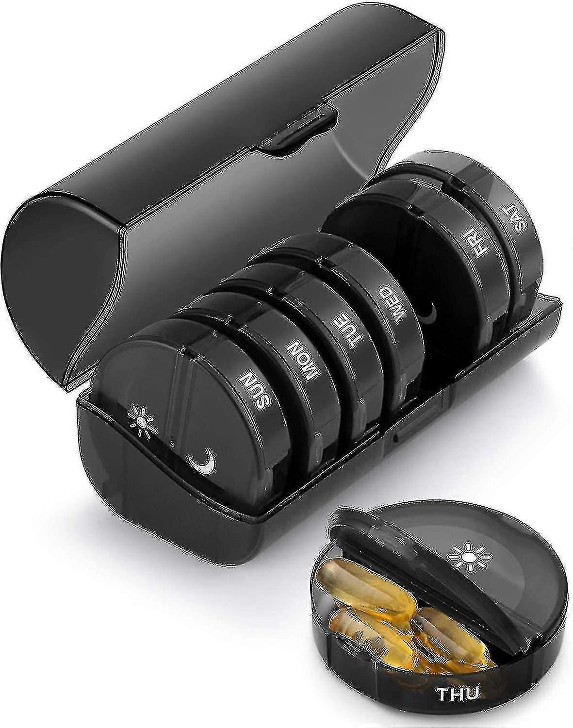 7 Day Weekly Pill Organizer With Twice A Day Morning/evening Compartme