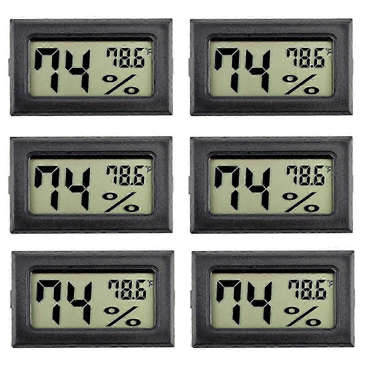 6 Pack Mini Hygrometer Indoor Hygrometer Hygrometer Digital Thermometer Humidity