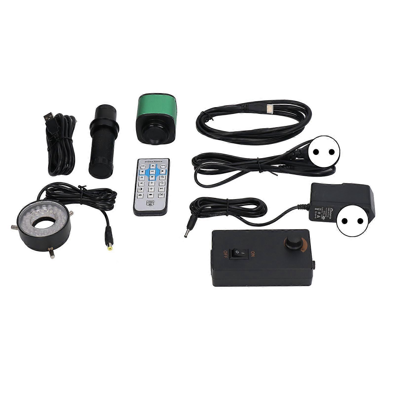 Industrial Microscope Kit with Ring Light 150X Lens Magnifier Inspection Camera 100‑240V