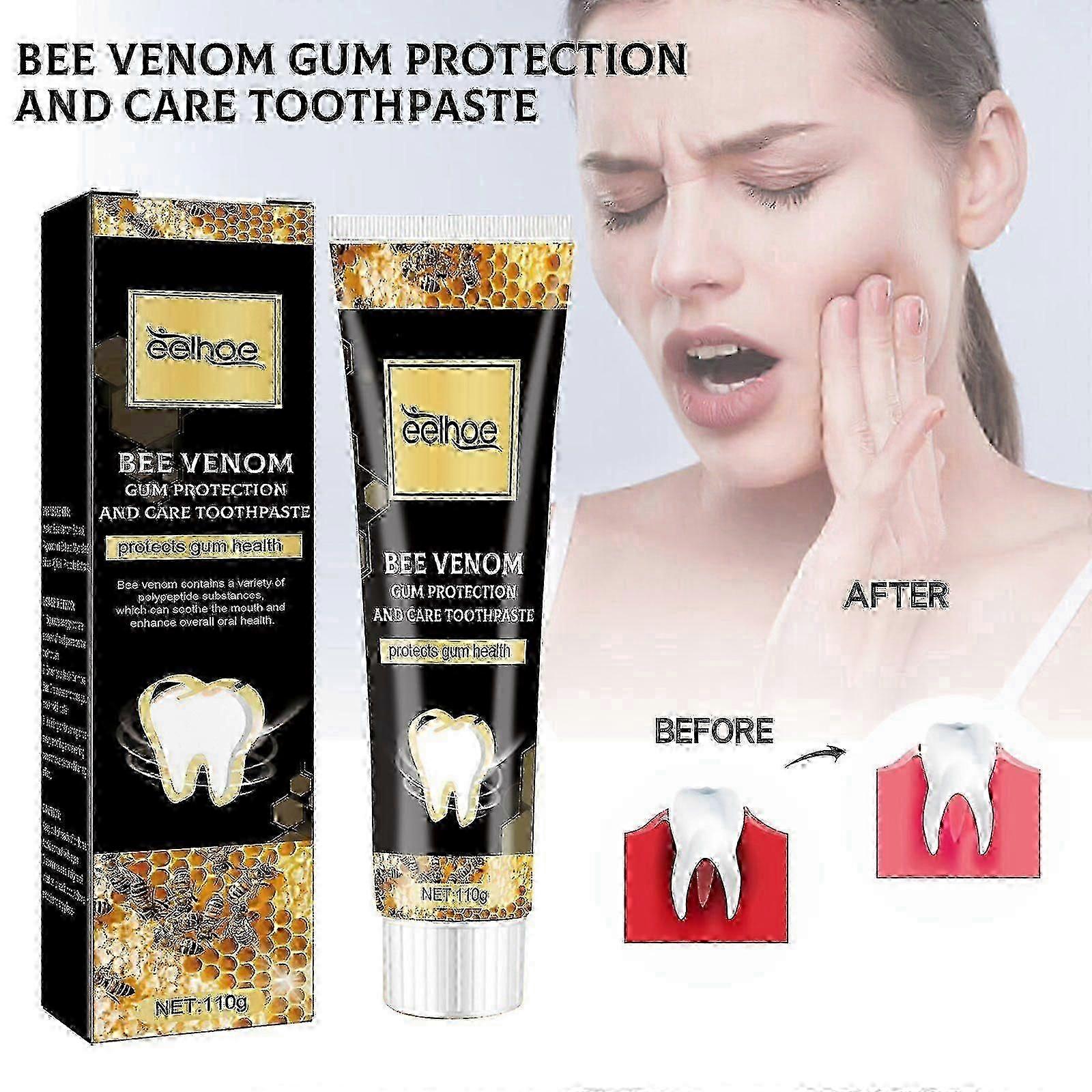 Bee Venom Gingival Toothpaste, Cleaning Stains Breath Fresh Whitening Toothpaste