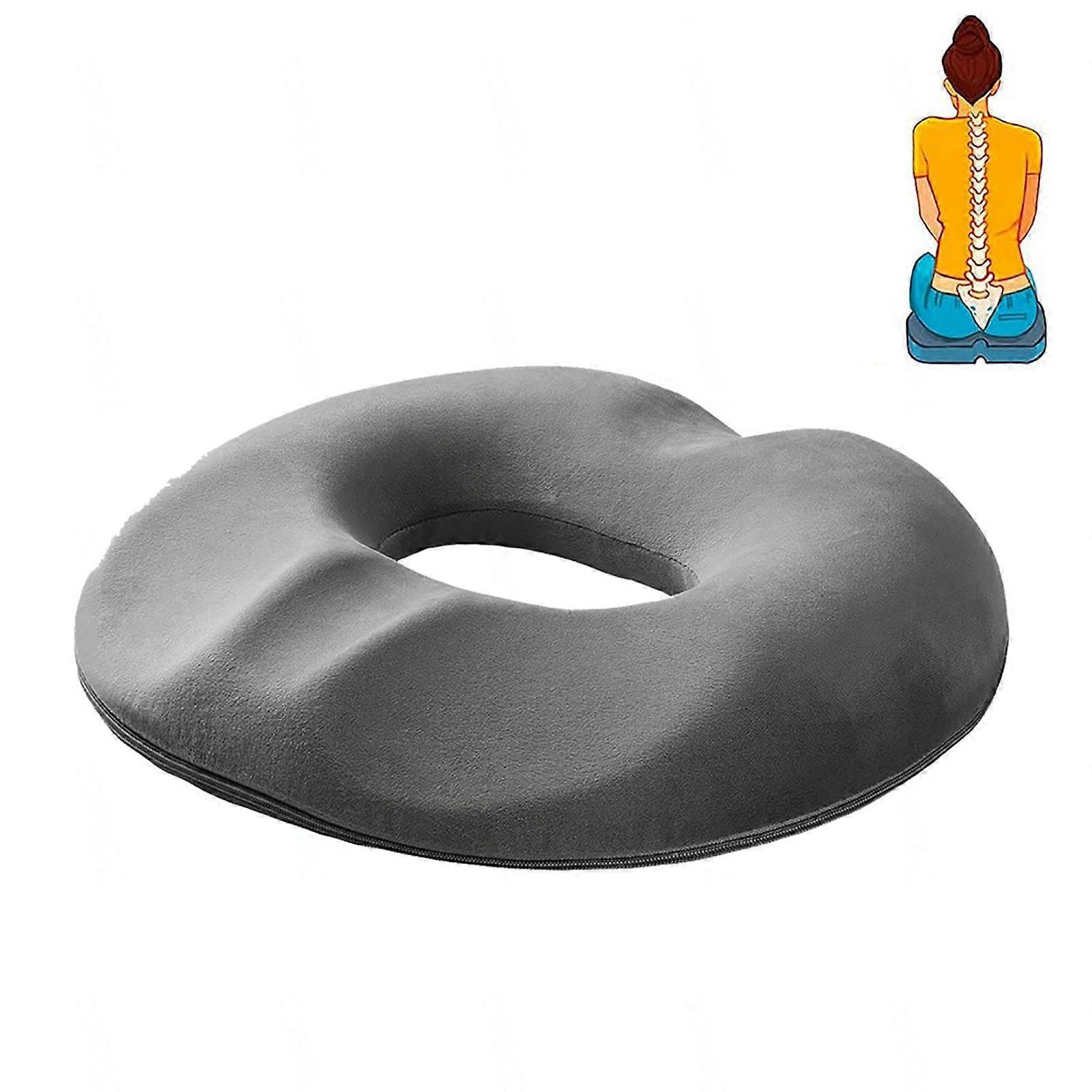 LAMPPE Coccyx Pillow for Tailbone Pain, Butt Pillows for Sitting Premium Memory Foam Washable