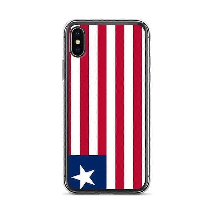 iPhone Case - Multicolor - Liberia Flag - Flexible - Compatible with iPhone X - Vertical