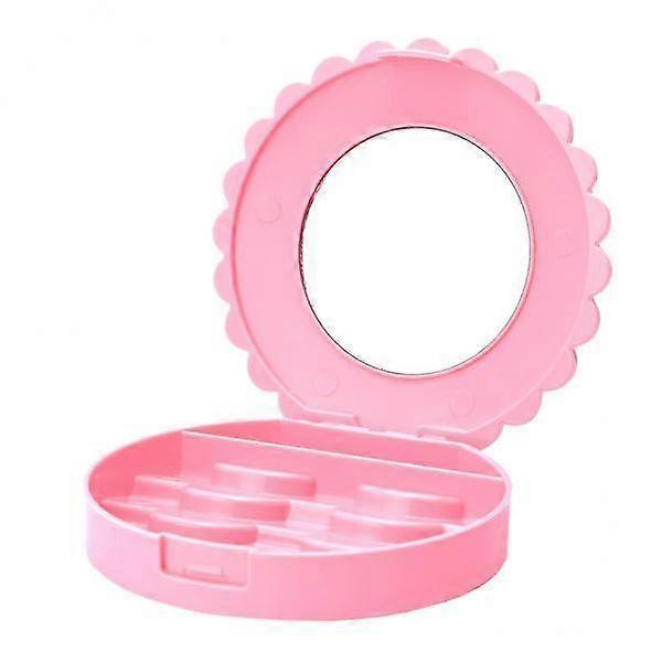 6X Pink Protable False Eyelashes Carrier Container Storage Case Lash Holder