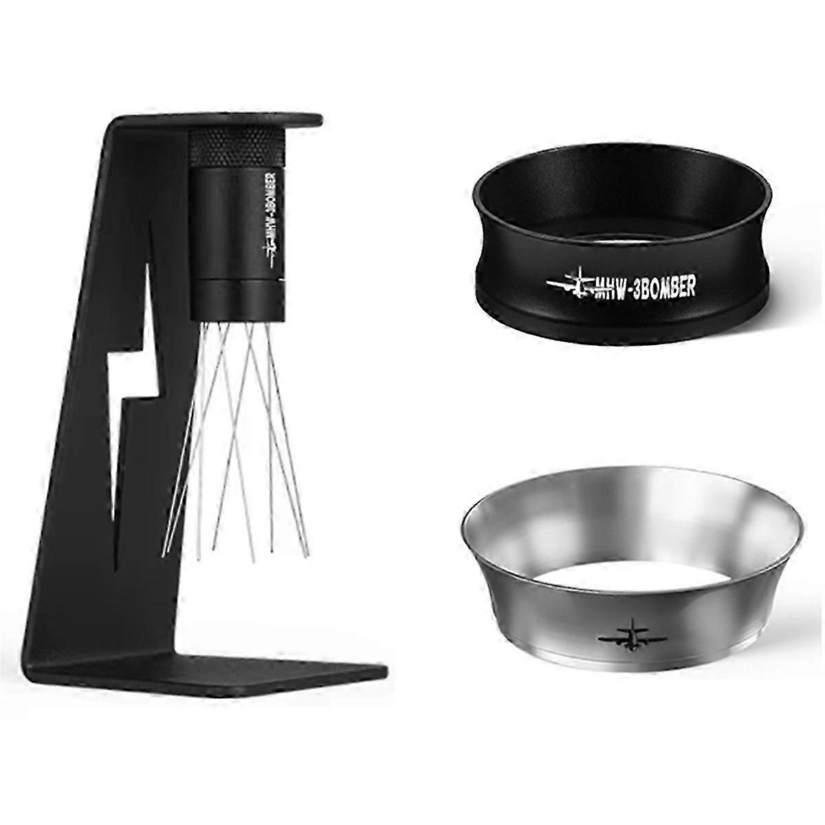 WDT Tool Espresso Distribution Tool with Magnetic Stand,Adjustable Range Coffee Needle Stirrer Dos