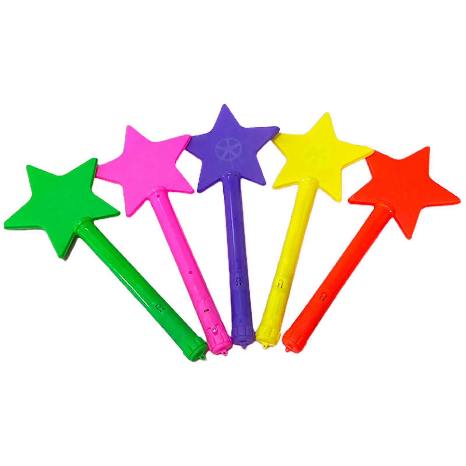 5pcs Light Up Sticks For Party Star Glow Wand Led Glow Stick Led Stick Star Light up Wand Glow in The Dark Party