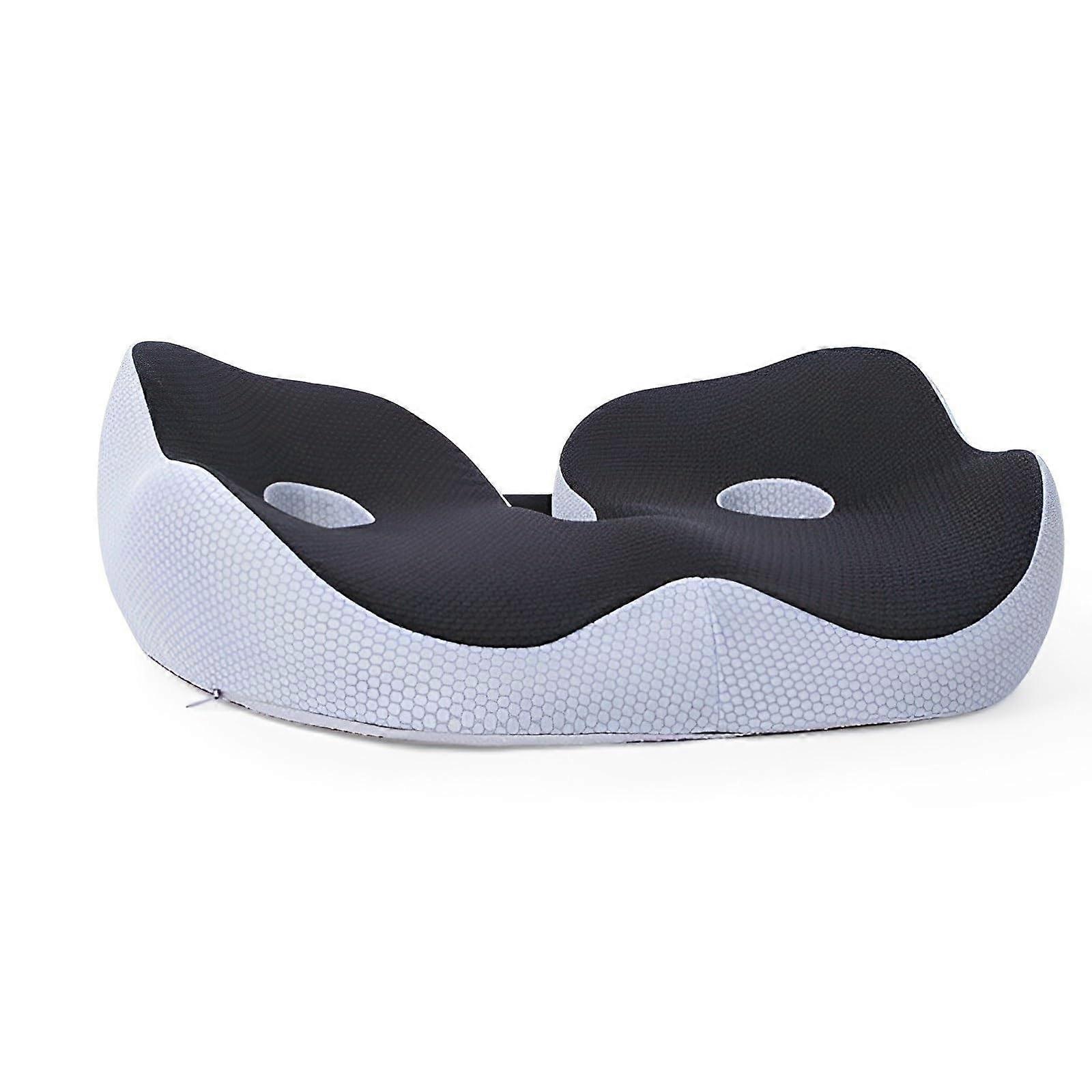 Seat Cushion for Pain Relief, Memory Foam Tailbone Support Pillow for Sit Bone, Hip and Back Pain Relief - Black