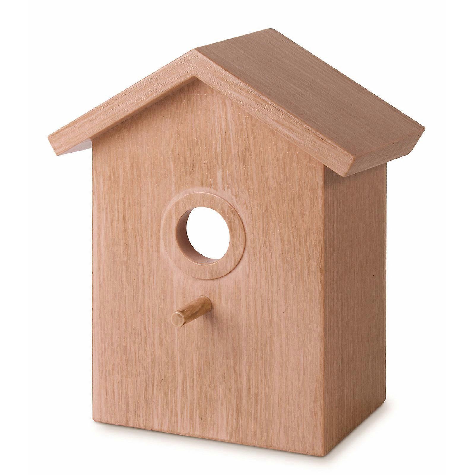 Wooden Bird House for Outside Window Bird Nesting Box See Through Birdhouse with Strong Suction Cups for Small Birds