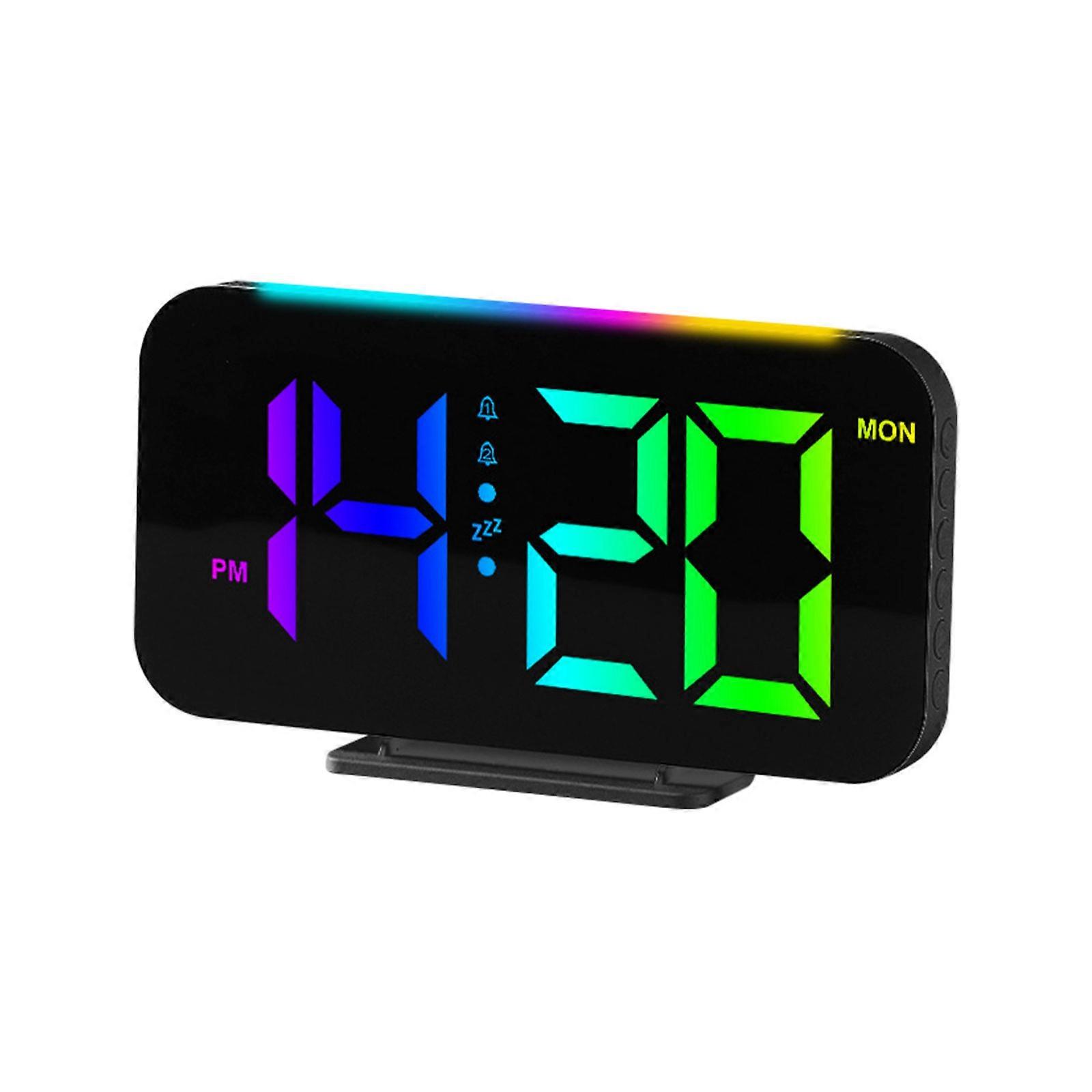 Stylish Electronic Clock with Multi color Lighting Modern Large LED Display Perfect for Home and Office Use