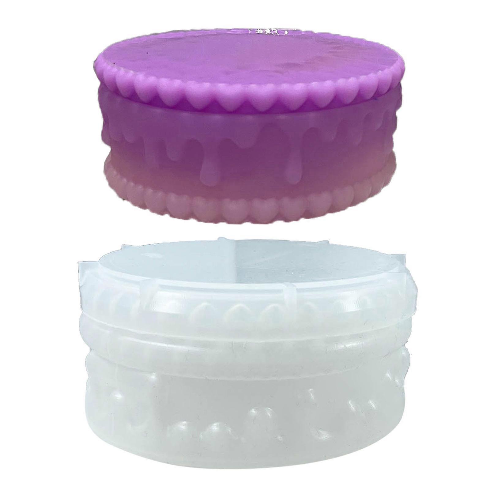 Storage Jar Resin Mold,Frosted Silicone Molds Epoxy Resin Casting Tool for DIY Jewelry Cake Storage Box Container Making S