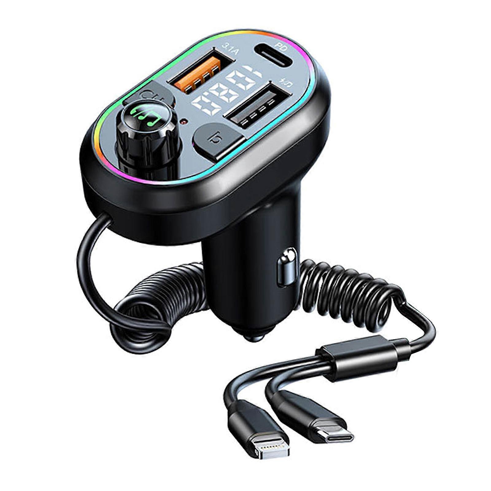 Bluetooth-compatible 5.0 Wireless Car FM Transmitter MP3 Player 2 USB Charger Auto MP3 Player PD 25W Fast Charger