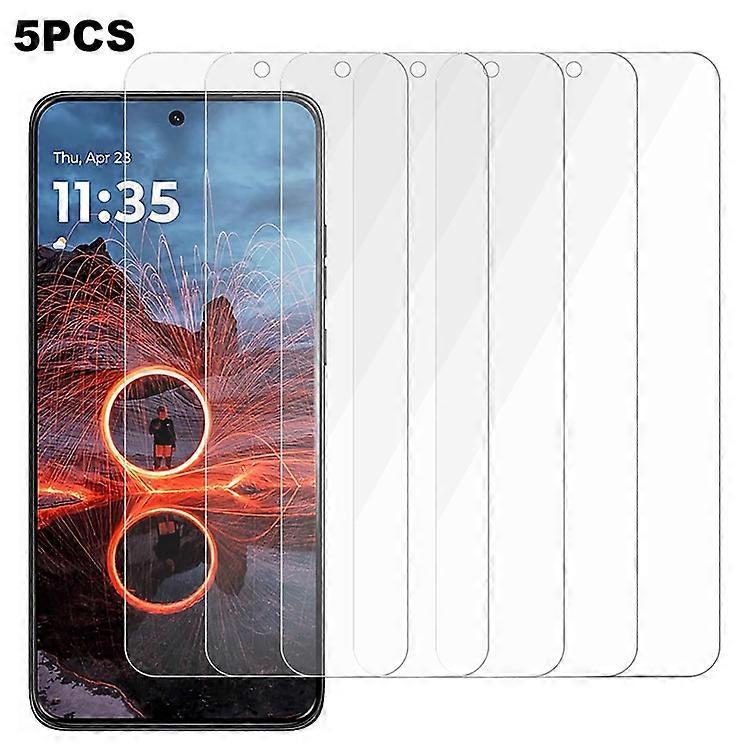 5 قطع متوافقة مع واقي شاشة Motorola Thinkphone 25 5G 0.3 مم 2.5D فيلم شفاف من الزجاج المقسى